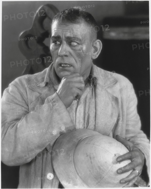 Lon Chaney, on-set of the Silent Film, “The Road to Mandalay”, 1926