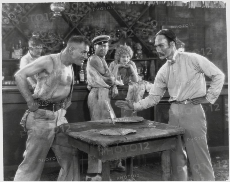 Lon Chaney, Sôjin Kamiyama, on-set of the Silent Film, “The Road to Mandalay”, 1926