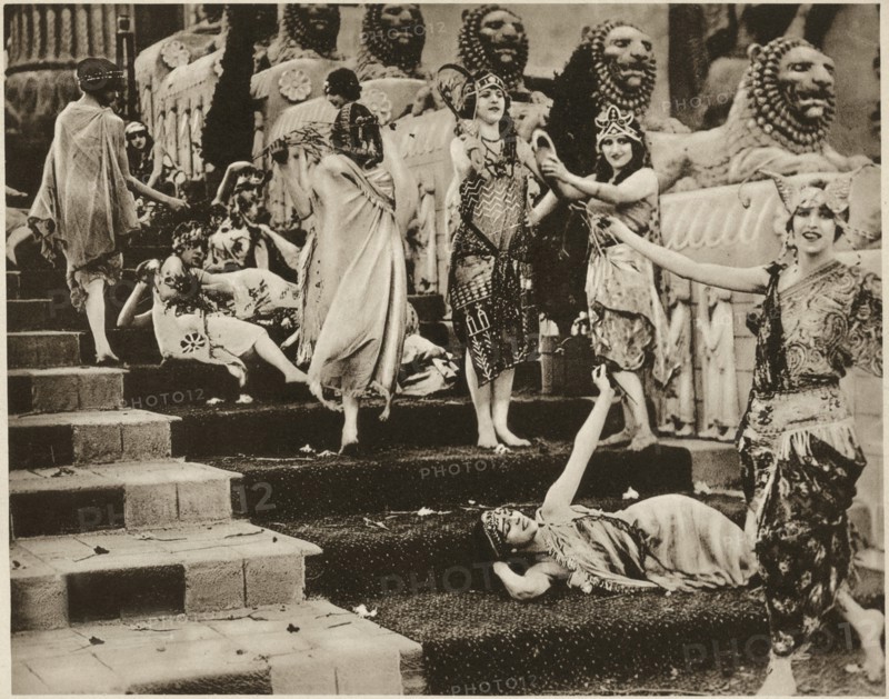 Dancing Girls Scene during Ancient Babylonian Story as part of the Silent Film, "Intolerance", by D.W. Griffith, 1916