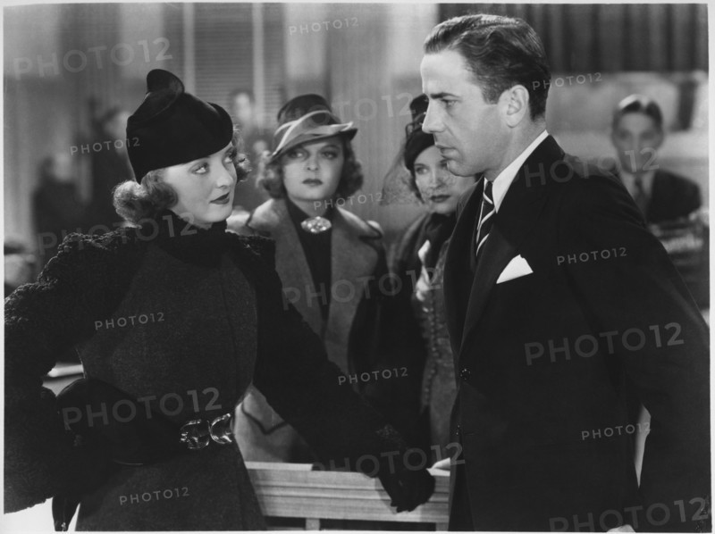 Bette Davis, Humphrey Bogart, on-set of the Film, “Marked Woman”, 1937