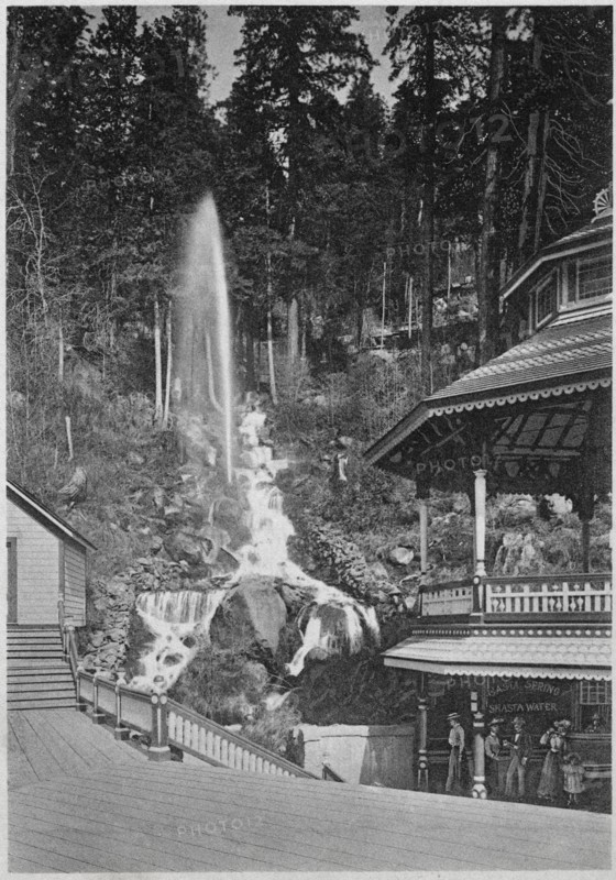 Resort, Shasta Springs, California, USA, Photogravure, Denison News Co., 1903