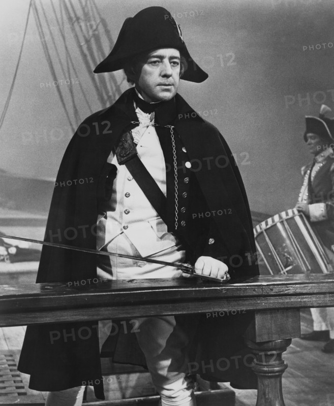 Alec Guinness, on-set of the British Film, "H.M.S. Defiant", Columbia Pictures, 1962