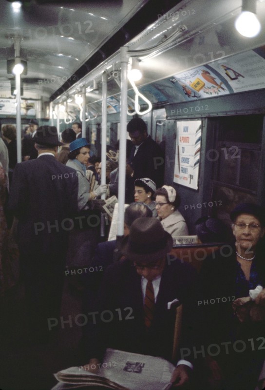 Crowded Subway, New York City, New York, USA, July 1961