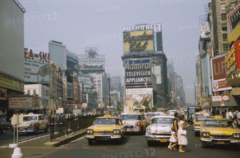Street Scene, Times Square, New York City, New York, USA, July 1961