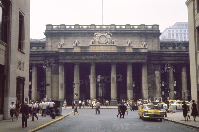 Pennsylvania Station, Façade, New York City, New York, USA, July 1961