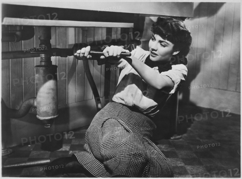 Jennifer Jones, on-set of the Film, "Cluny Brown", 20th Century-Fox, 1946