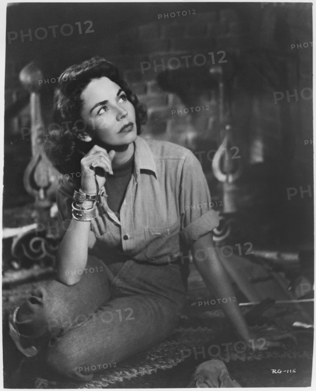 Jennifer Jones, on-set of the Film, "Ruby Gentry", 20th Century-Fox, 1952