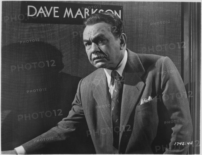 Edward G. Robinson, on-set of the Film, "The Glass Web", Universal Pictures, 1953