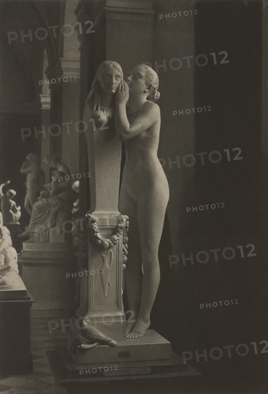 First Secret Entrusted to Venus, Premier secret confié à Vénus, Photogravure Print from the Original Sculpture by Francois Jouffroy, The Masterpieces of French Art by Louis Viardot, Published by Gravure Goupil et Cie, Paris, 1882, Gebbie & Co., Philadelphia, 1883