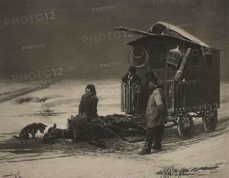 Coco's Last Ration, Photogravure Print from the Original Painting by Pierre-Marie Beyle, The Masterpieces of French Art by Louis Viardot, Published by Gravure Goupil et Cie, Paris, 1882, Gebbie & Co., Philadelphia, 1883