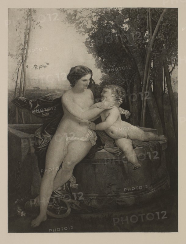 Fortune and the Young Child, Photogravure Print from the Original Painting by Paul Jacques Aime Baudry, The Masterpieces of French Art by Louis Viardot, Published by Gravure Goupil et Cie, Paris, 1882, Gebbie & Co., Philadelphia, 1883