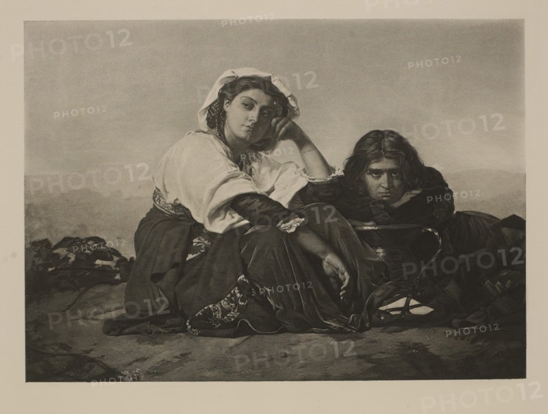 Repose, Le Repos, Photogravure Print from the Original Painting by Henri Lehmann, The Masterpieces of French Art by Louis Viardot, Published by Gravure Goupil et Cie, Paris, 1882, Gebbie & Co., Philadelphia, 1883