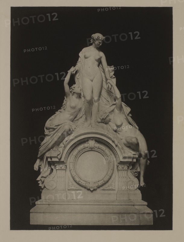The Hours, Les Heures, Photogravure Print from the Original Sculpture over Clock at Palais de la Bourse, Lyon, France,  by Jean-Marie Bonnassieux, The Masterpieces of French Art by Louis Viardot, Published by Gravure Goupil et Cie, Paris, 1882, Gebbie & Co., Philadelphia, 1883