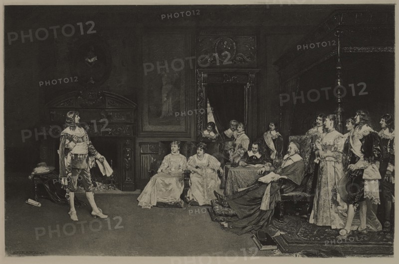 The Reception by Richelieu, Photogravure Print from the Original Painting by Adrien Moreau, The Masterpieces of French Art by Louis Viardot, Published by Gravure Goupil et Cie, Paris, 1882, Gebbie & Co., Philadelphia, 1883