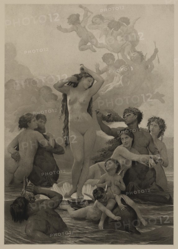 The Birth of Venus, Photogravure Print from the Original 1879 Painting by William-Adolphe Bouguereau, The Masterpieces of French Art by Louis Viardot, Published by Gravure Goupil et Cie, Paris, 1882, Gebbie & Co., Philadelphia, 1883