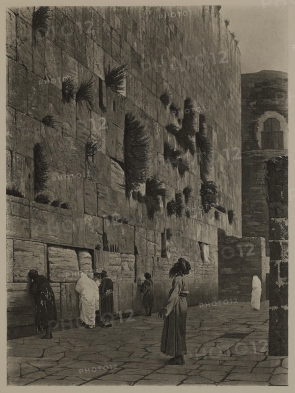 The Wall of Solomon, Photogravure Print from the Original Painting by  Jean-Leon Gerome, The Masterpieces of French Art by Louis Viardot, Published by Gravure Goupil et Cie, Paris, 1882, Gebbie & Co., Philadelphia, 1883
