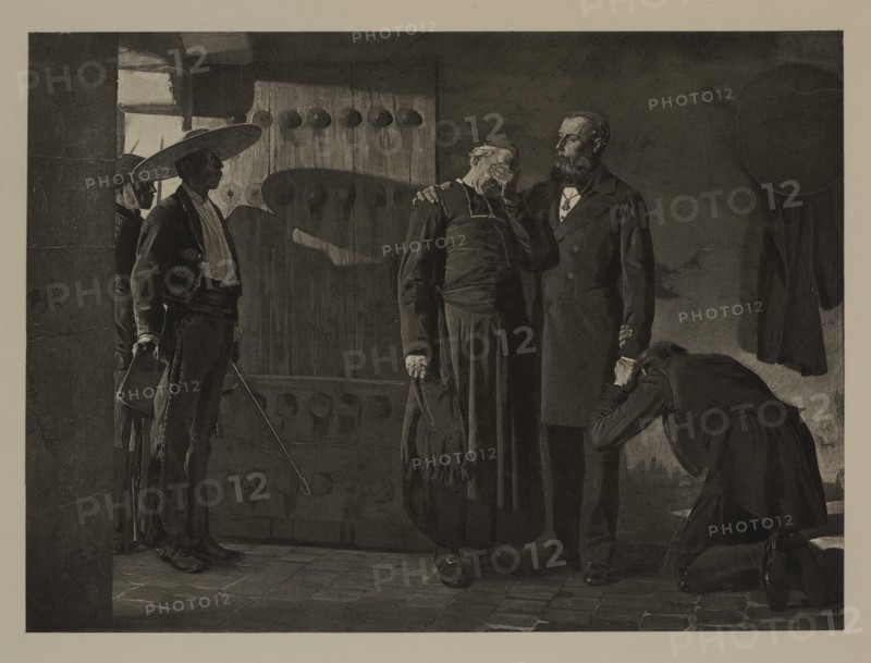 The Last Moments of Maximillian, Emperor of Mexico, June 18, 1867, Photogravure Print from the Original 1882 Painting by Jean-Paul Laurens, The Masterpieces of French Art by Louis Viardot, Published by Gravure Goupil et Cie, Paris, 1882, Gebbie & Co., Philadelphia, 1883