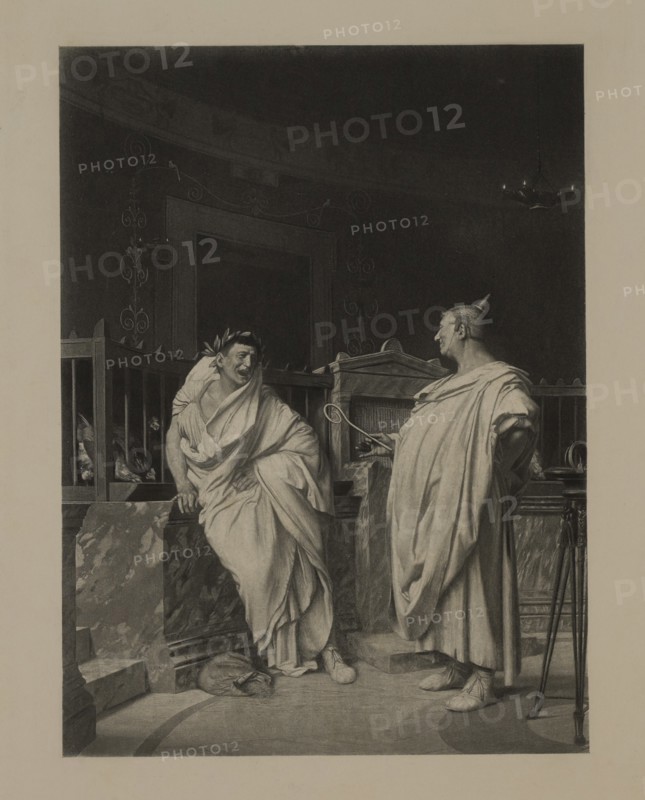 The Two Augers, Rome, Photogravure Print from the Original Painting by, Jean-Léon Gérôme, The Masterpieces of French Art by Louis Viardot, Published by Gravure Goupil et Cie, Paris, 1882, Gebbie & Co., Philadelphia, 1883