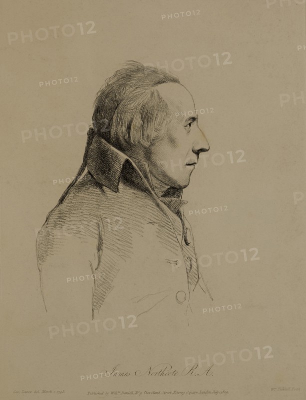 James Northcote, R. A., Etching by William Daniel from Original 1793 Portrait by George Dance, 1809