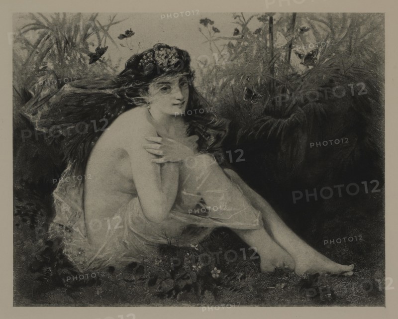 Violette, Photogravure Print from the Original Painting by Achille Laurens, The Masterpieces of French Art by Louis Viardot, Published by Gravure Goupil et Cie, Paris, 1882, Gebbie & Co., Philadelphia, 1883