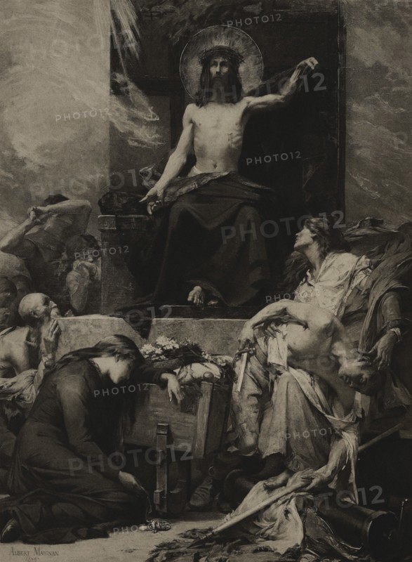 Christ's Invitation to the Afflicted, Photogravure Print from the Original 1879 Painting by Albert Maignan, The Masterpieces of French Art by Louis Viardot, Published by Gravure Goupil et Cie, Paris, 1882, Gebbie & Co., Philadelphia, 1883
