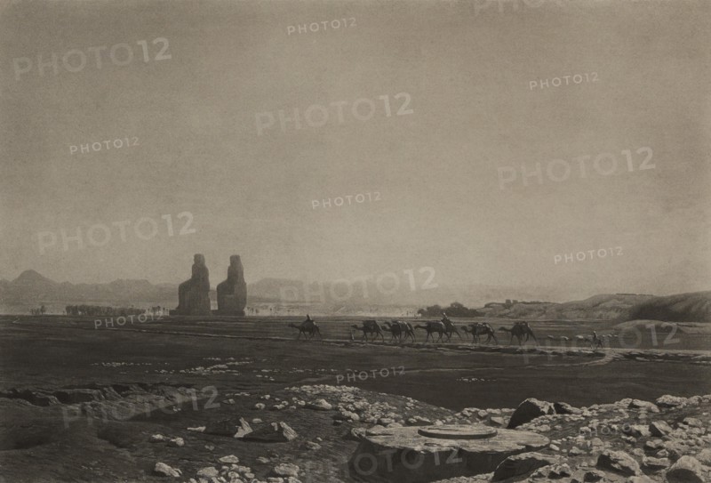 The Plain of Thebes, Egypt, Photogravure Print from the Original Painting by Jean-Léon Gérôme, The Masterpieces of French Art by Louis Viardot, Published by Gravure Goupil et Cie, Paris, 1882, Gebbie & Co., Philadelphia, 1883