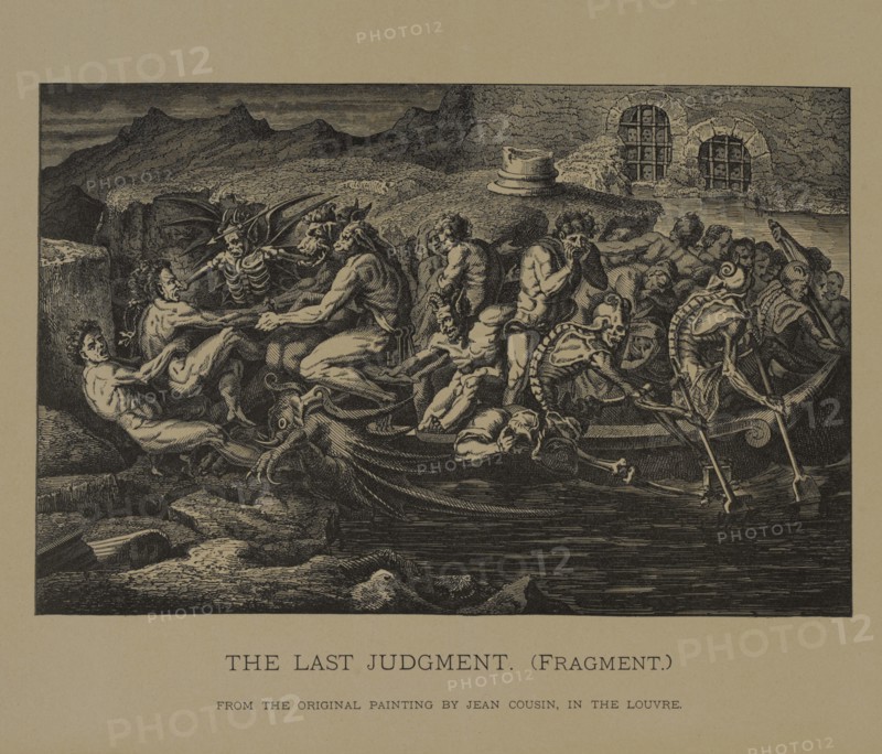 The Last Judgment (Fragment), Woodcut Engraving from the Original Painting by Jean Cousin, The Masterpieces of French Art by Louis Viardot, Published by Gravure Goupil et Cie, Paris, 1882, Gebbie & Co., Philadelphia, 1883