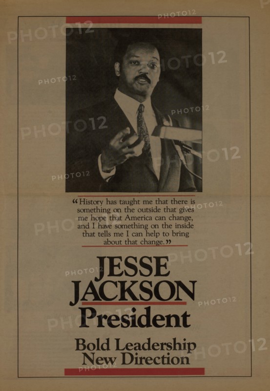 Jesse Jackson, President, Bold Leadership New Direction, Political Advertisement, USA, 1988