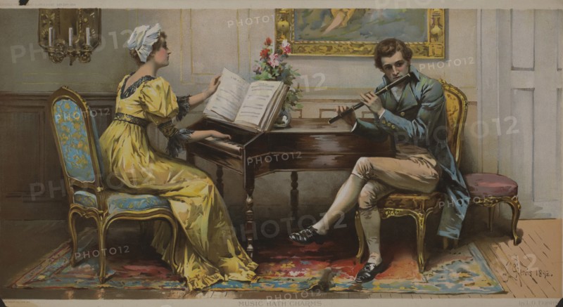 Music hath Charms, Chicago Tribune Art Supplement, Art by L.G. Ferris, 1894