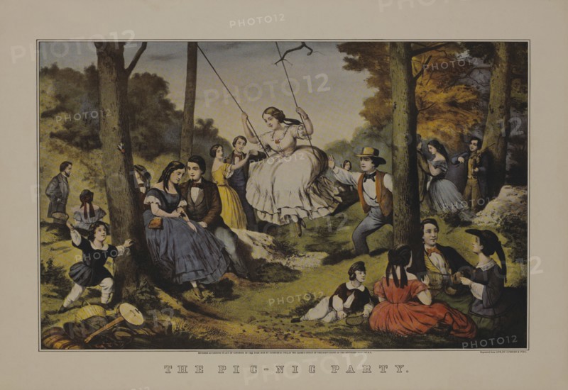 The Pic-Nic Party, Currier & Ives, 1858