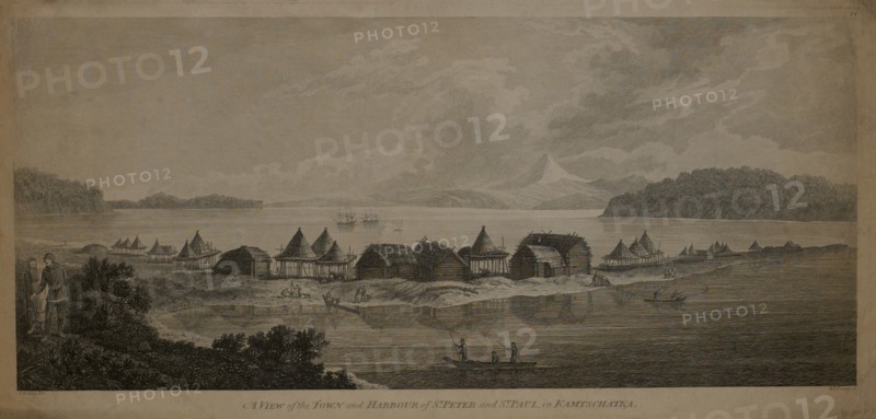 A View of the Town and Harbour of St. Peter and St. Paul, in Kamtschatka, 1784 Engraving by B.T. Pouncy from the Original Drawing by John Webber while Accompanying Captain James Cook on his Third Pacific Expedition