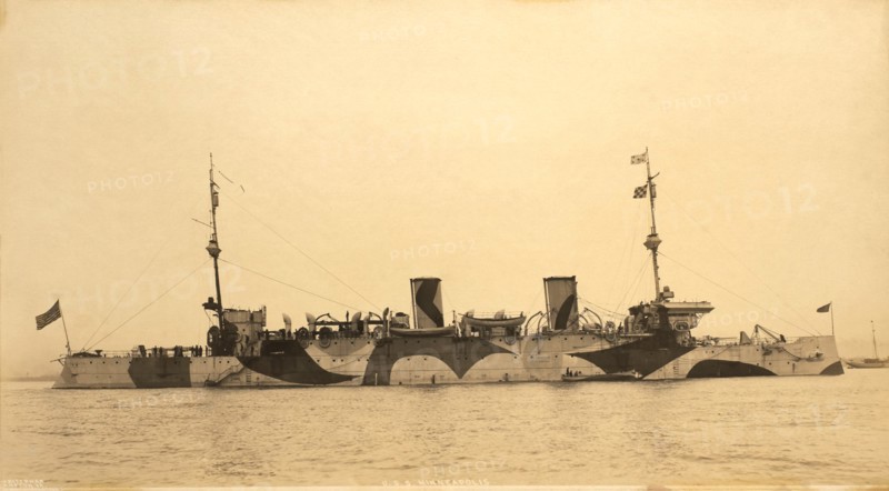 USS Minneapolis Painted in Dazzle Camouflage, Hampton Roads, Virginia, USA, 1917