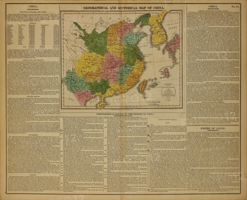 Geographical and Historical Map of China, 1820