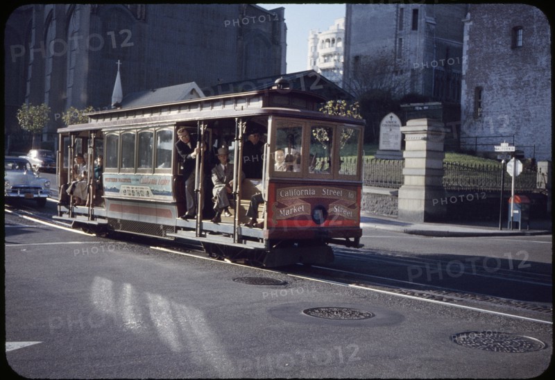 Cable Car, California Street, San Francisco, California, USA, 1957