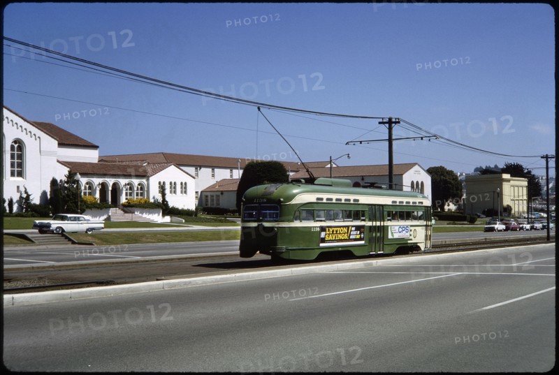 Cable Car, Junipero Serra Boulevard, San Francisco, California, USA, 1963