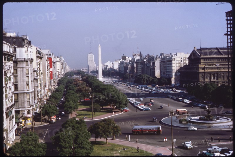 View of Avenida 9 de Julio, Buenos Aires, Argentina, 1963