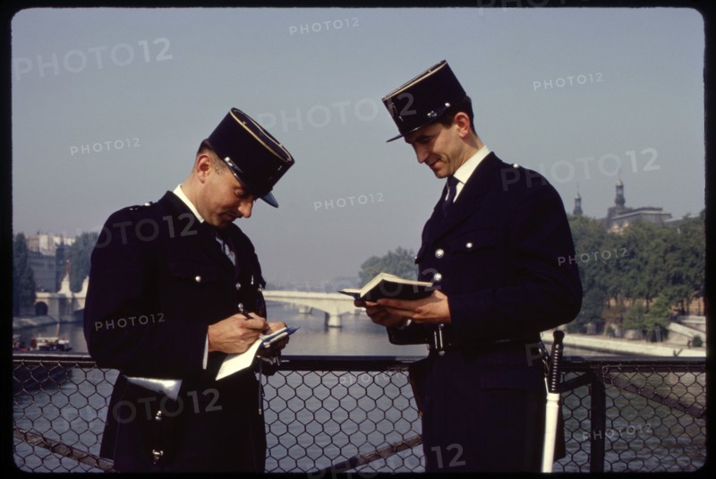 Two Policemen, Pont de Arts, Paris, France, 1963