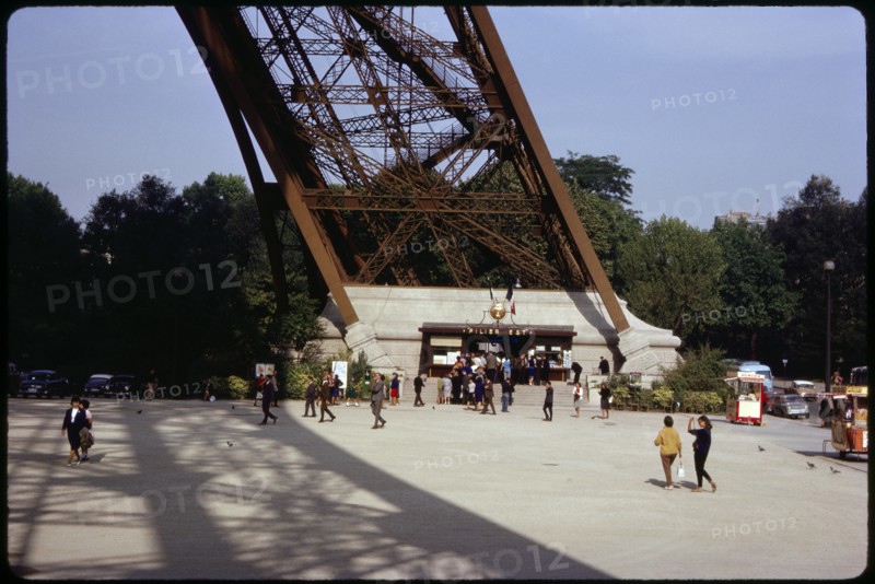 Pillar Base and Gift Shop, Eiffel Tower, Paris, France, 1963