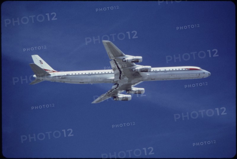National Airlines, Douglas Super DC-8-61 Commercial Airplane In-Flight, 1960's