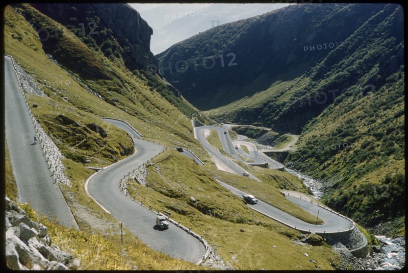 Serpentine Road, St. Gotthard Pass, Switzerland, 1964