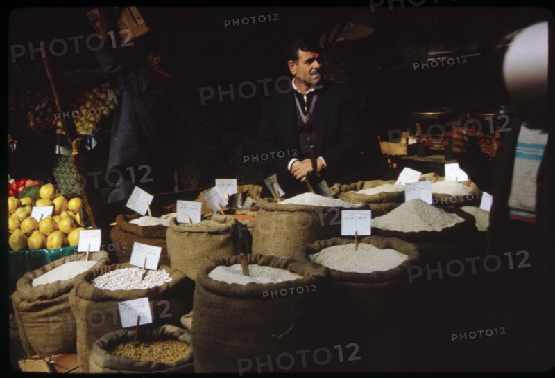 Spice Vendor at Bazaar, Istanbul, Turkey, 1963