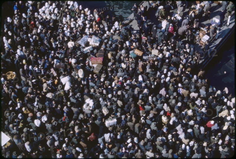 High Angle View of Pilgrims Starting for Mecca, Izmir, Turkey, 1965
