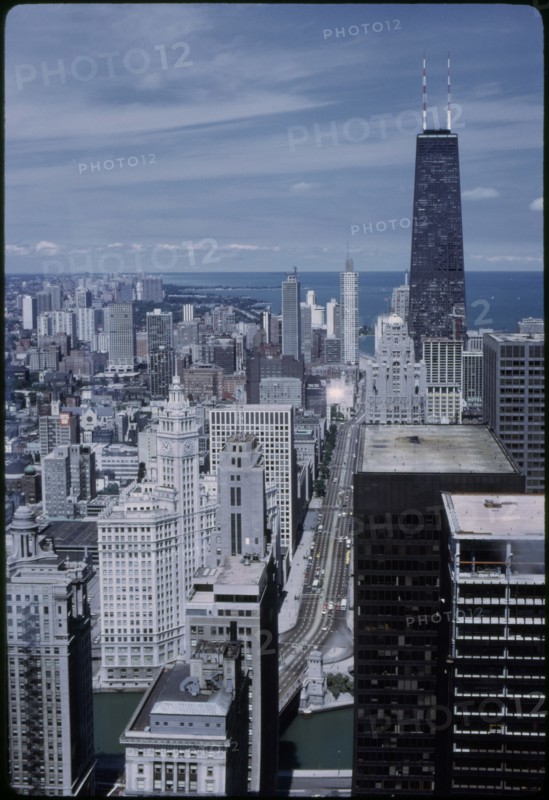 Cityscape Looking North to John Hancock Building, Chicago, Illinois, USA, 1972