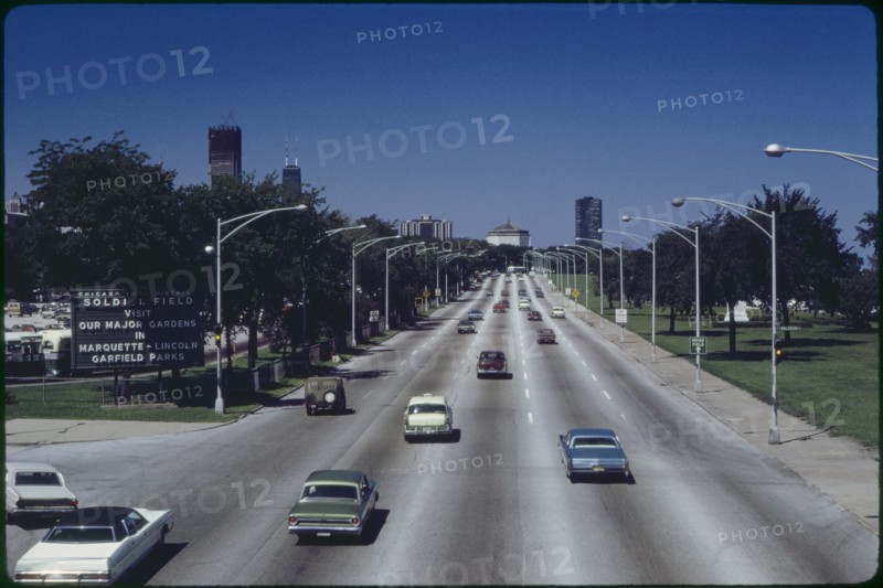 Lake Shore Drive Looking North, Chicago, Illinois, USA, 1972