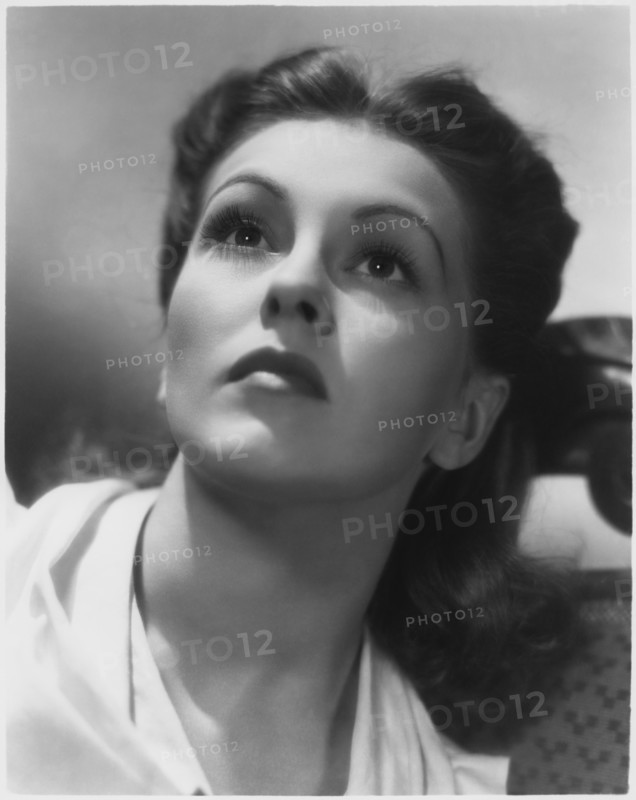 Nancy Kelly, Head and Shoulders Portrait, on-set of the Film, "Jesse James", 20th Century Fox, 1939