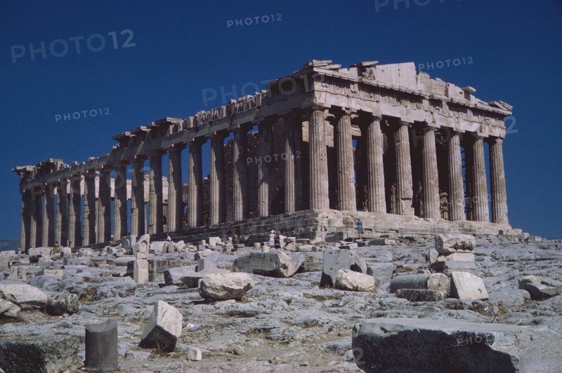 Ancient Parthenon and Ruins, Athens, Greece, 1962