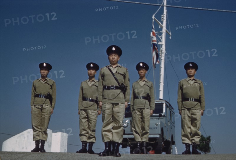 Border Police, Full-Length Portrait Standing at Attention, Hong Kong, 1958