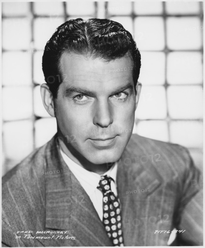 Fred MacMurray, Head and Shoulders Publicity Portrait for the Film, "Practically Yours", Paramount Pictures, 1944