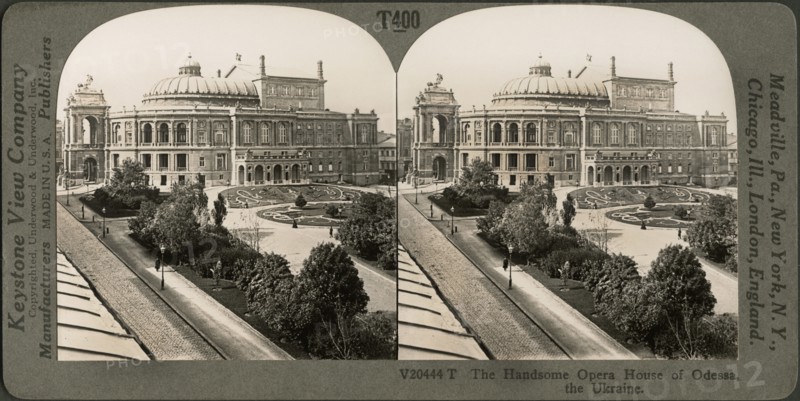 The Handsome Opera House of Odessa, the Ukraine, Stereo Card, Keystone View Company