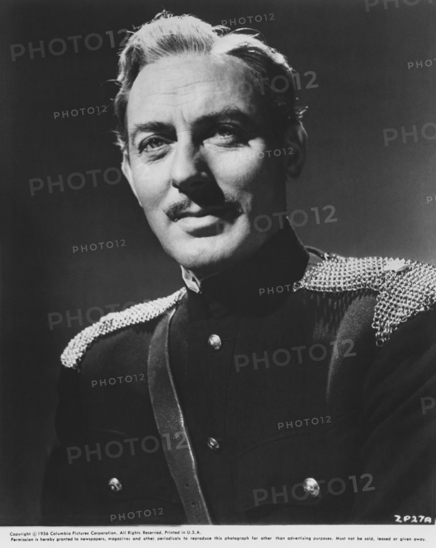 Michael Wilding, Publicity Portrait, on-set of the British Film, "Zarak", Columbia Pictures, 1956, Movie Release date, January 10, 1957